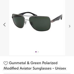 NWT Ray Ban Polarized Modified Aviator Sunglasses